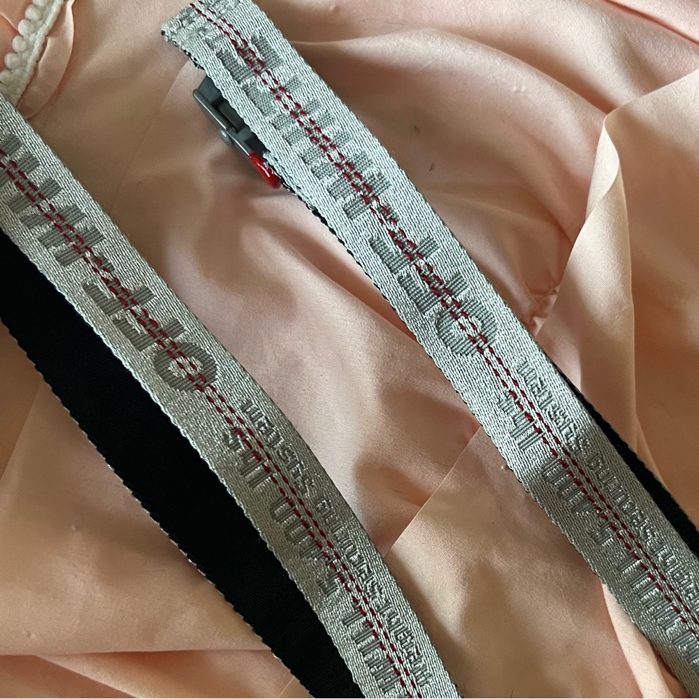 Off-White Silver and Black Women's Belt